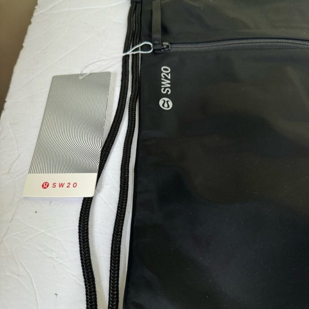 Lululemon NEW Seawheeze SW20 Backpack Drawstring Bag Zip Pocket Nylon Unisex - Picture 11 of 13